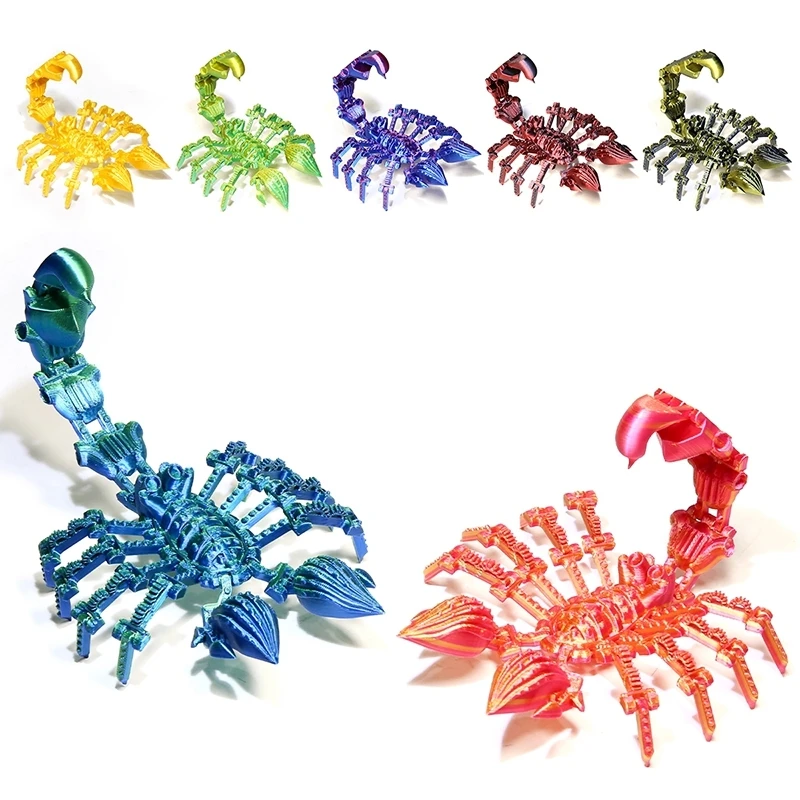 3D Printing Cyber Scorpion Model Ornament Hot Selling Creative Animal Sculpture Statue Crafts Desktop Figurine Gifts Items