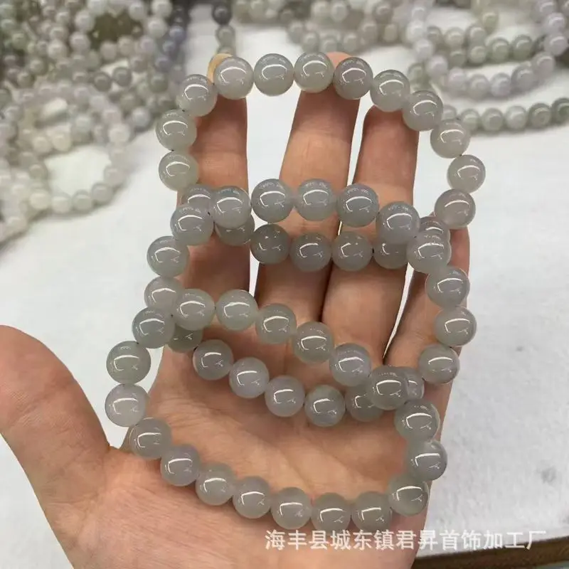Qinghai Hetian Jade In Smoky Purple, Approximately 10Mm, Bracelet With Good Translucency, Simple And Versatile, Suitabl