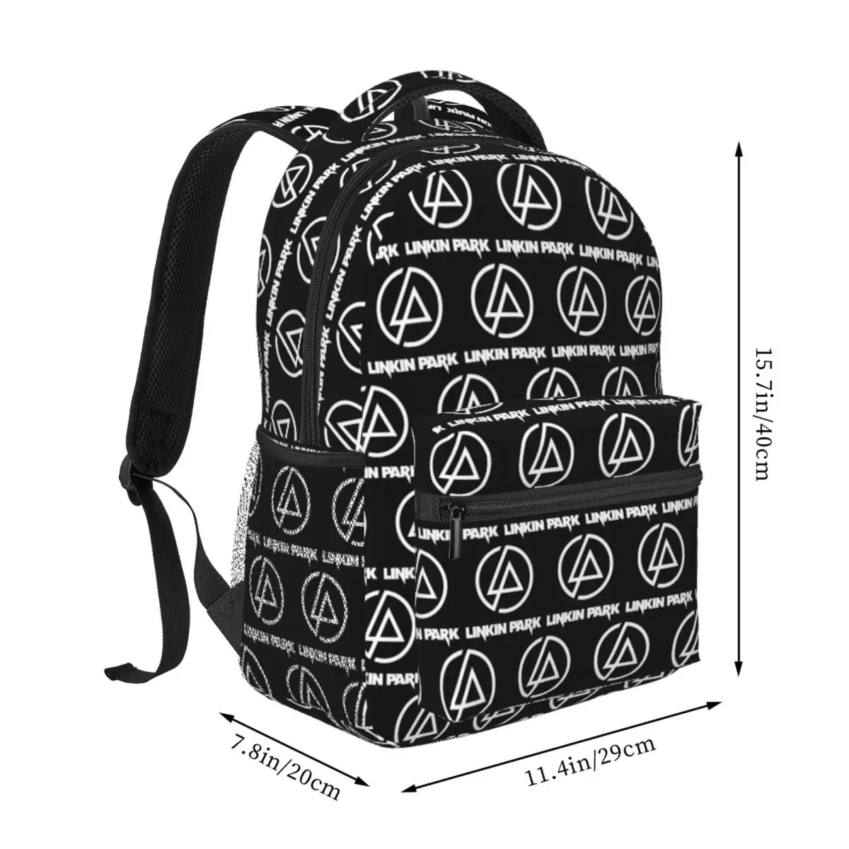 White Circle And Triangle Backpack Student BookBag Children School Bag Computer Shoulder Bags for Men Women