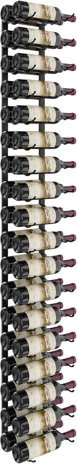 

W Series Pro Wine Rack 6 - Double Depth, Metal Wall Mounted Wine Rack - Modern, Easy Access Wine Storage - Space Savin