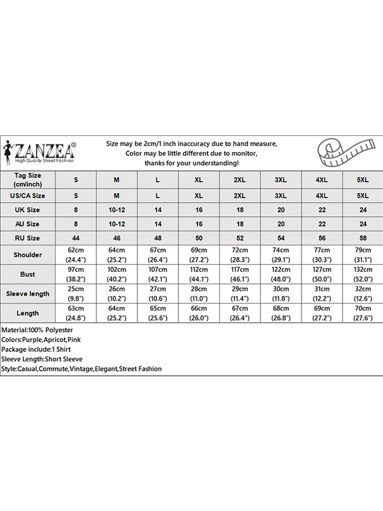 Summer Office Women Shirts ZANZEA 2025 Casual Short Sleeve Button Blouse Fashion Solid Work OL Tops Chic Female Chemise Oversize