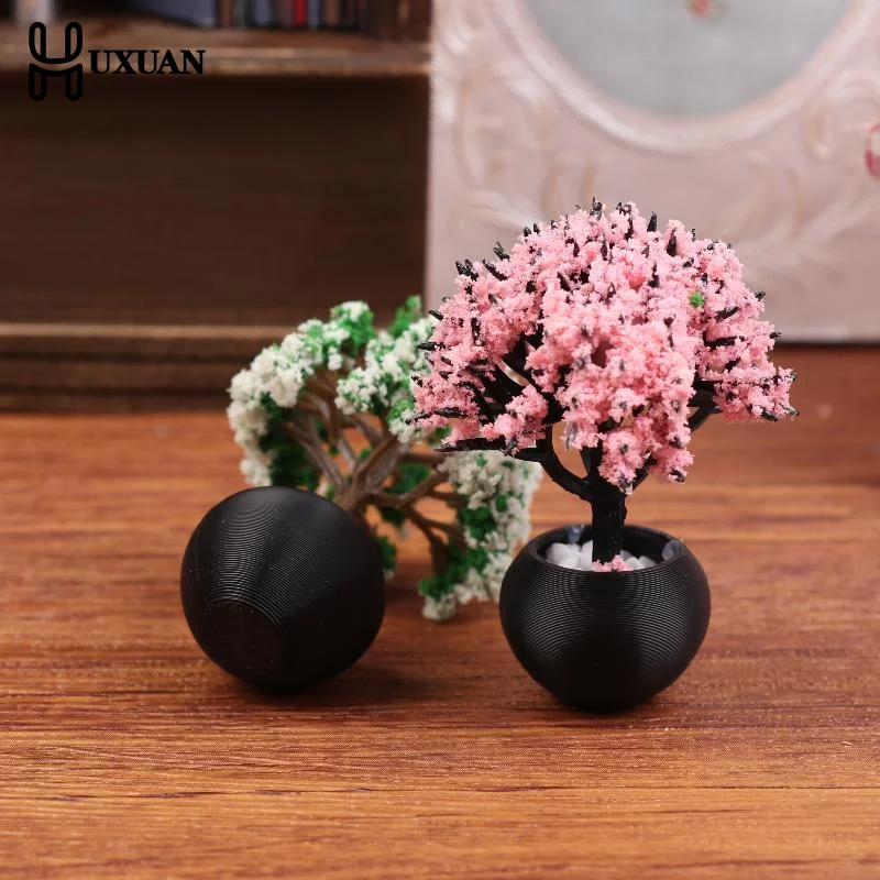 1/12 Dollhouse Simulation Green Plant Potted Model Doll Home Living Room Decoration Micro Landscape Garden Scene Ornament