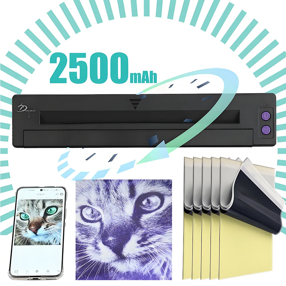 

Bluetooth Tattoo Thermal Copier Machine with Tattoo Transfer Paper Tattoo Stencil Transfer Machine Wireless Thermal Copier