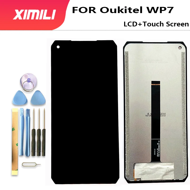 100% Original For Oukitel WP7 LCD Display + Touch Screen Digitizer Assembly 100% Tested Phone Replacement Parts + Tools+Adhesive