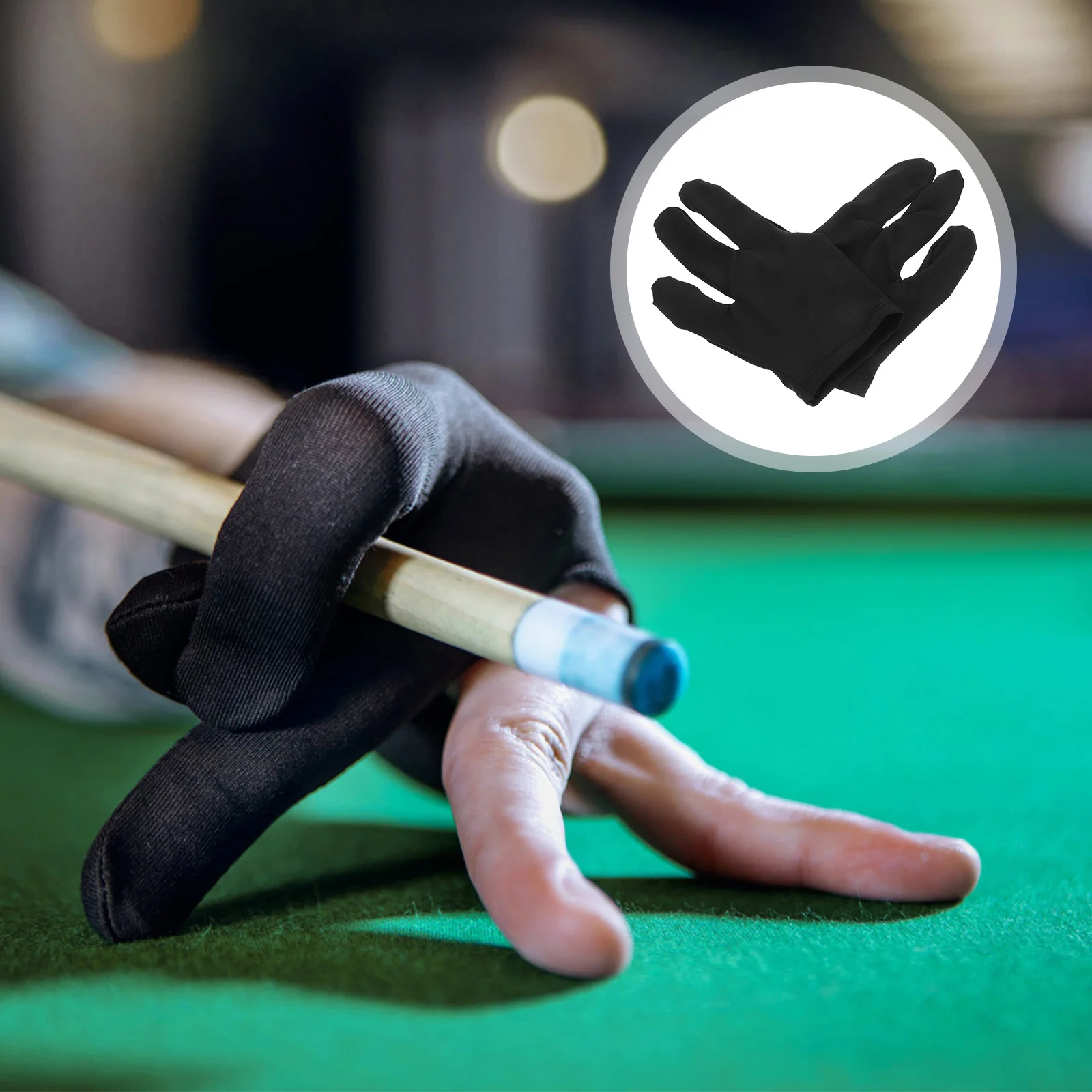 

12Pcs 3 Finger Billiards Glove Exposing Finger Elastic Wrist Fit Men Women Black Billiard Cue Glove 3 Fingers Gloves