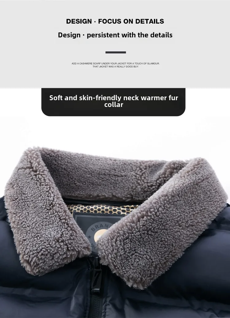 Men's Winter padded Clothing New Fashion Solid Color Thickened Windproof Casual Business Lapel Thermal Coat Men Graphene Jacket