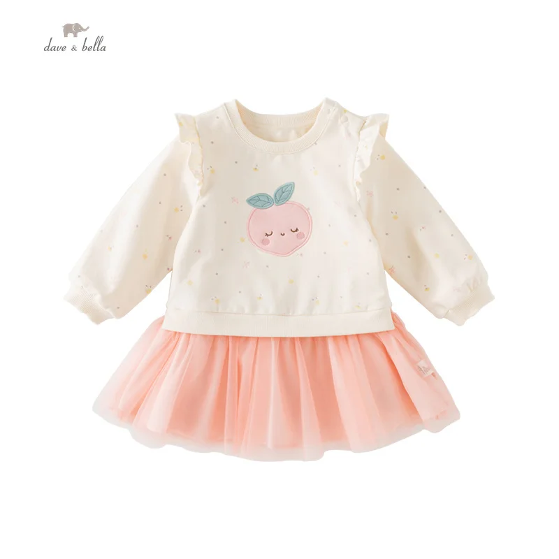 Dave Bella Girl's Dress Children's Autumn Princess Dress Charm Sweet Cute Gentle Fashion Casual Party Outdoor DB3236105