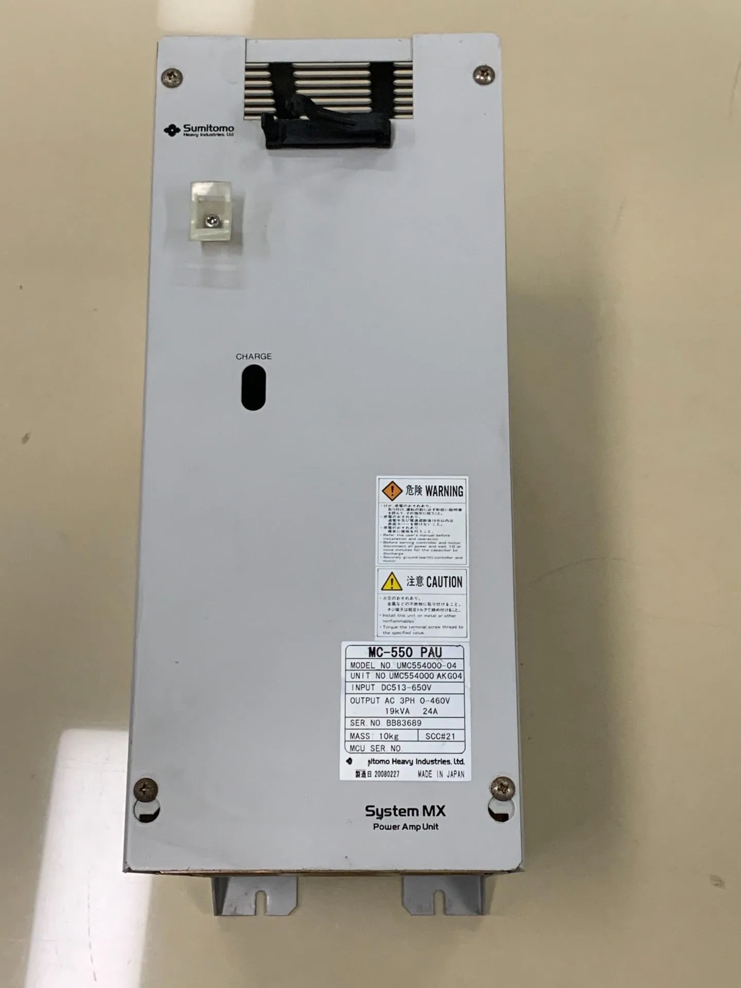 MC-550 PAU UMC554000-04 Servo Drive for Sumitomo