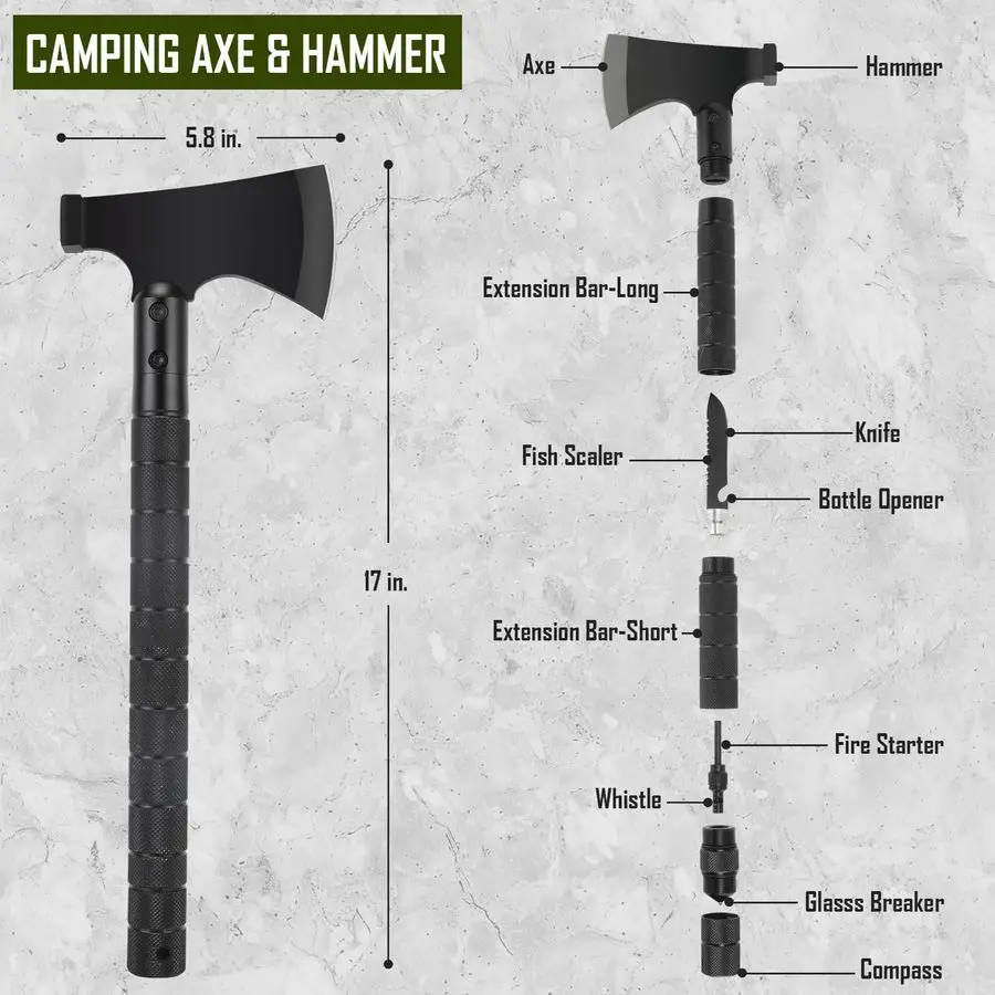 Kit, 268 Pcs Emergency Survival Gear and Equipment Supplies with First Aid Kit, Camping Axe, Headlamp, Crossbody Bag for Camping view 3