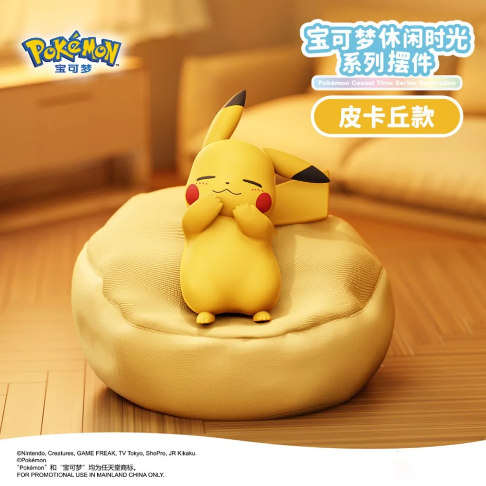 Popular Anime Pokémon Genuine Pikachu Charmander Gonbe Leisure Time Series Desktop Ornament Cute Mouse Pad Child's Birthday Gift