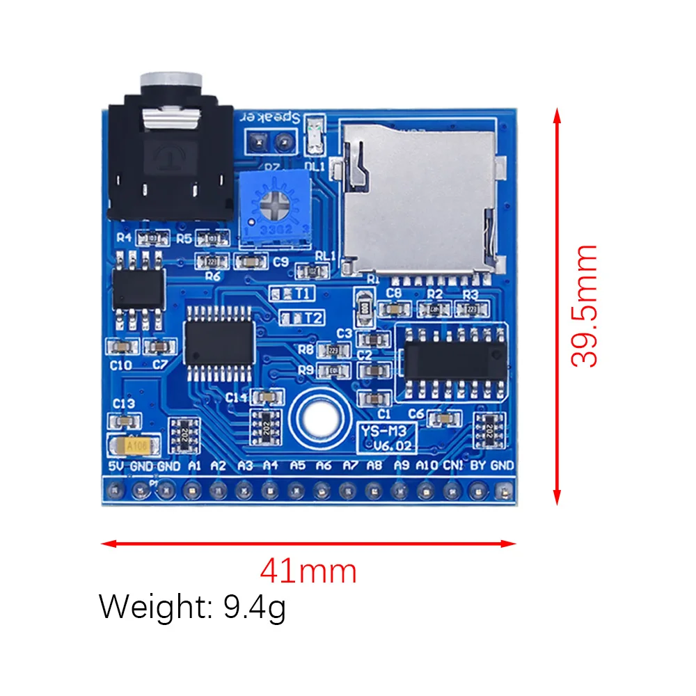 WAVGAT Voice Playback Module MP3 Music Player Voice Prompts Board Development Board M3