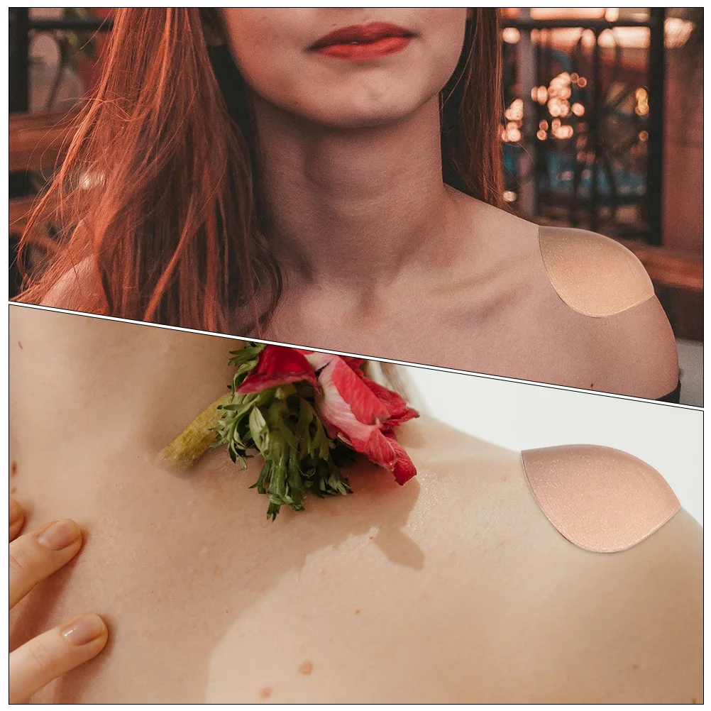 

Invisible Silicone Shoulder Pads Reusable Nonslip Breathable Light Thin Full Coverage Adhesive Enhancer Cushion