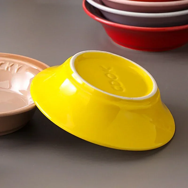 Plato redondo pequeño de cerámica con degradado, 8 colores, plato de inmersión para condimentos, Sushi, salsa de soja, vinagre, vajilla de cocina
