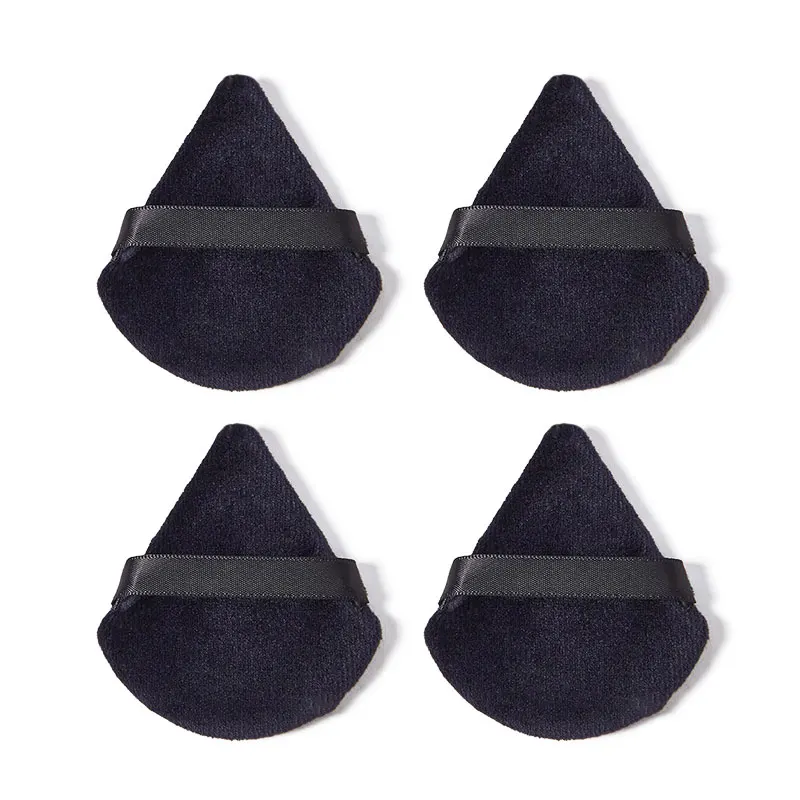 Triangle Velvet Powder Puff Flours Mini Face Makeup Sponge Cosmetics Soft Cotton Face Powder Puff Washable Lightweight