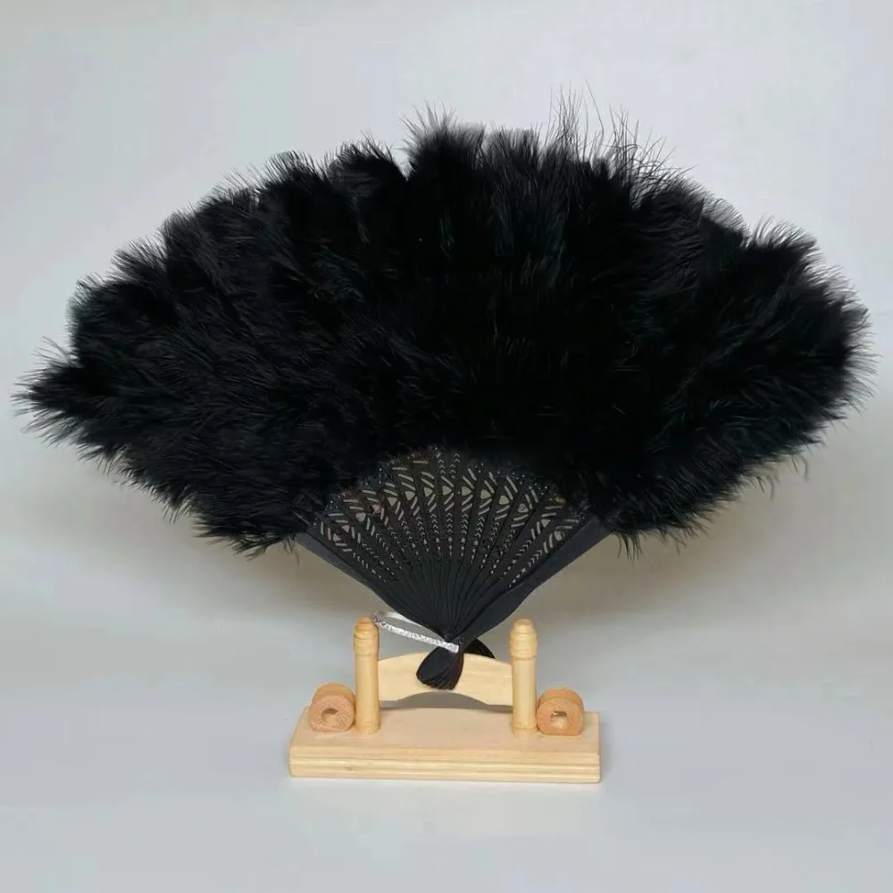 

Новый белый ручной веер, разноцветный 38*24 см, женские складные меховые веера, подарки в китайском стиле, веер Ханфу, домашний декор