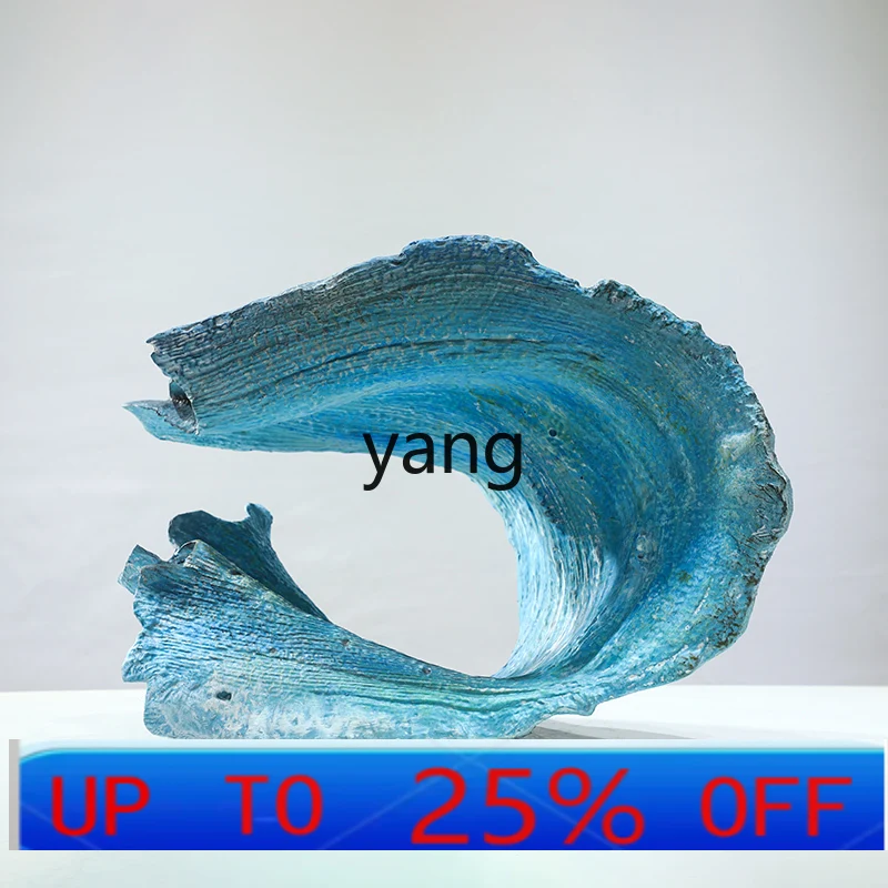 LMM ornament creative waves churning fiberglass sculpture sales office decoration