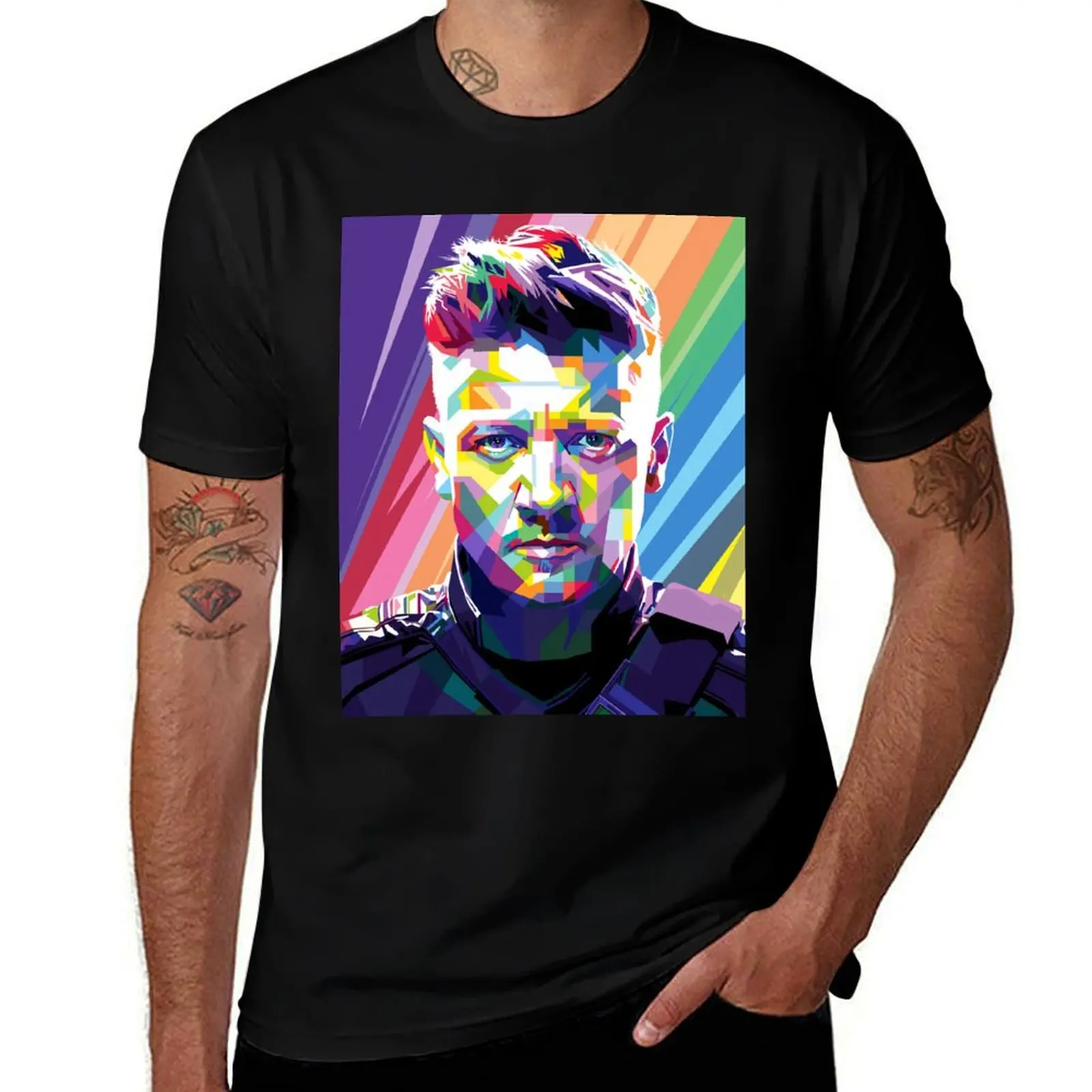 Jeremy Renner T-Shirt Everyday Wear Basic Short Sleeve Top T-Shirt