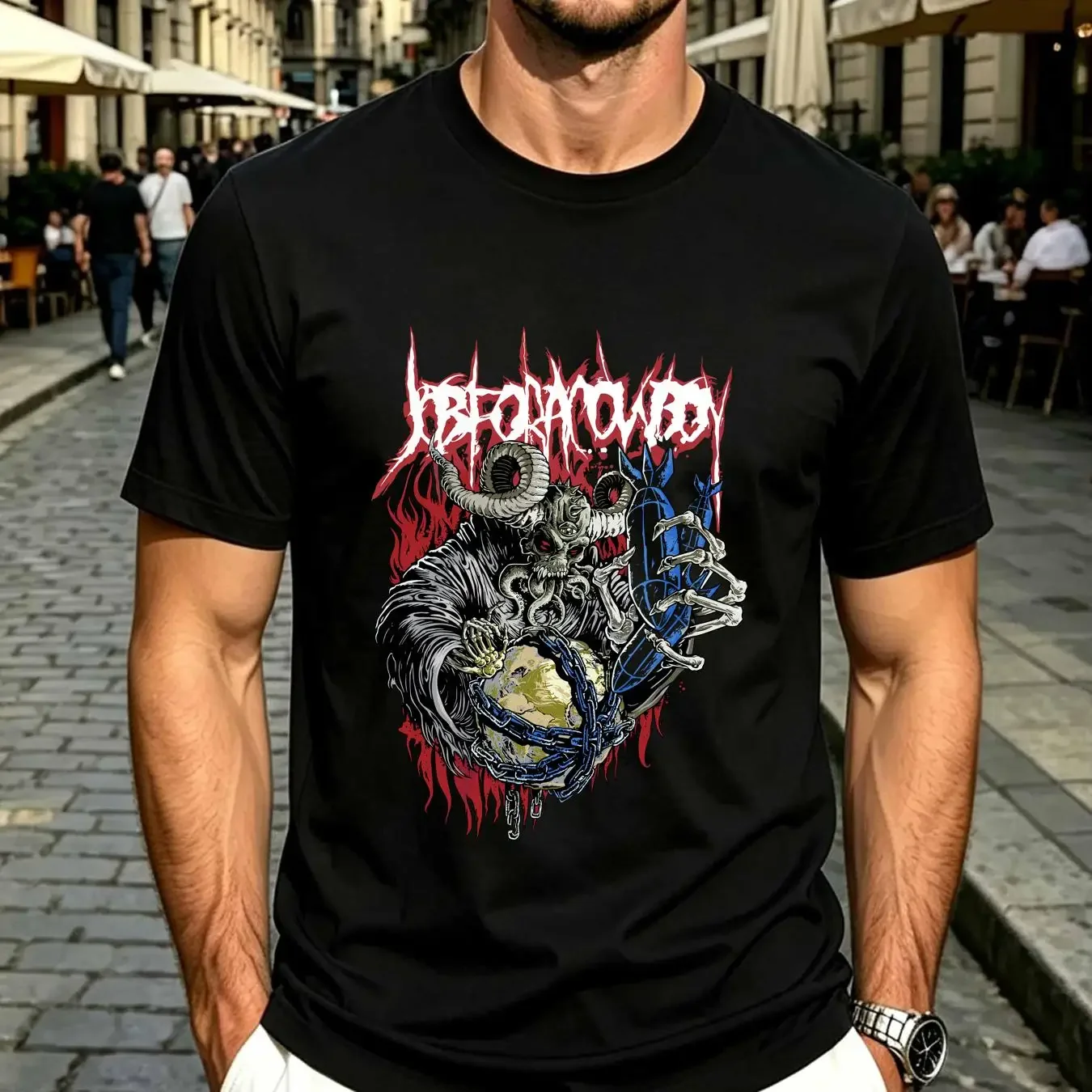 washed T Shirt 2009 Vintage Job for a Cowboy Men's Medium Metal Band vintage Washed designer clothes Unisex Stylish Soft