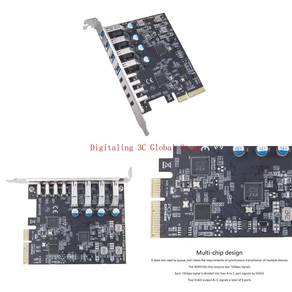 

PCIE TO USB 3.2 и Card Expansion Card с 4 USB3.2 и 4 Type C на 10 ГБ