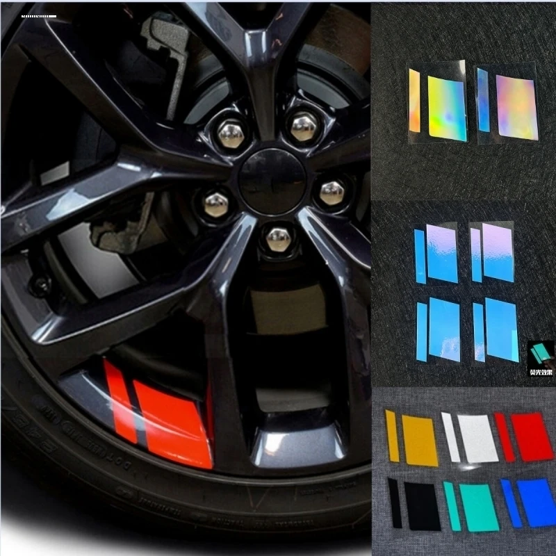 Reflektierender Auto-Radnabenaufkleber, dekorativer Reifenrand-Aufkleber, Motorrad- und Elektroauto-Aufkleber, dekoratives Zubehör, Autoaufkleber