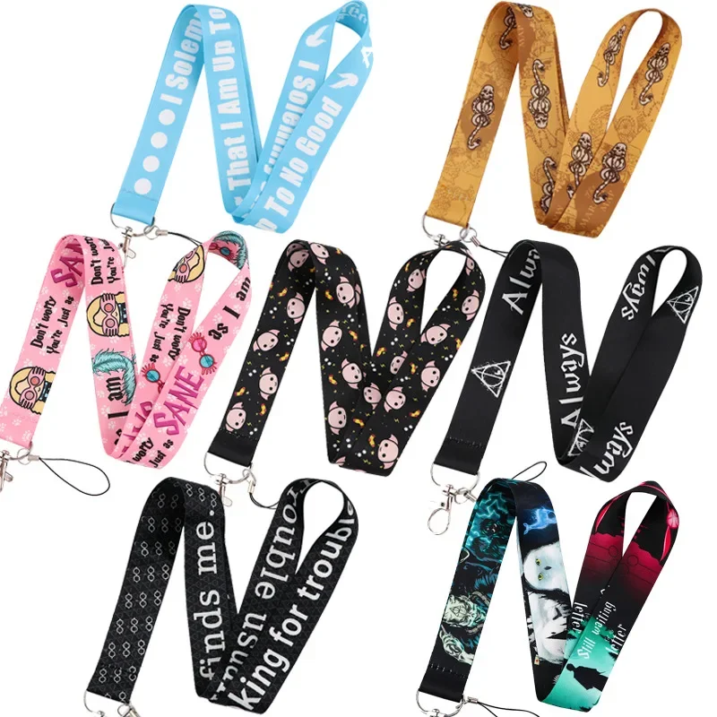 Heiße magische Akademie niedlichen Cartoon Handy Polyester Lanyard Kamera ID-Karte Schlüssel Anti-Verlust-Schlinge Zubehör