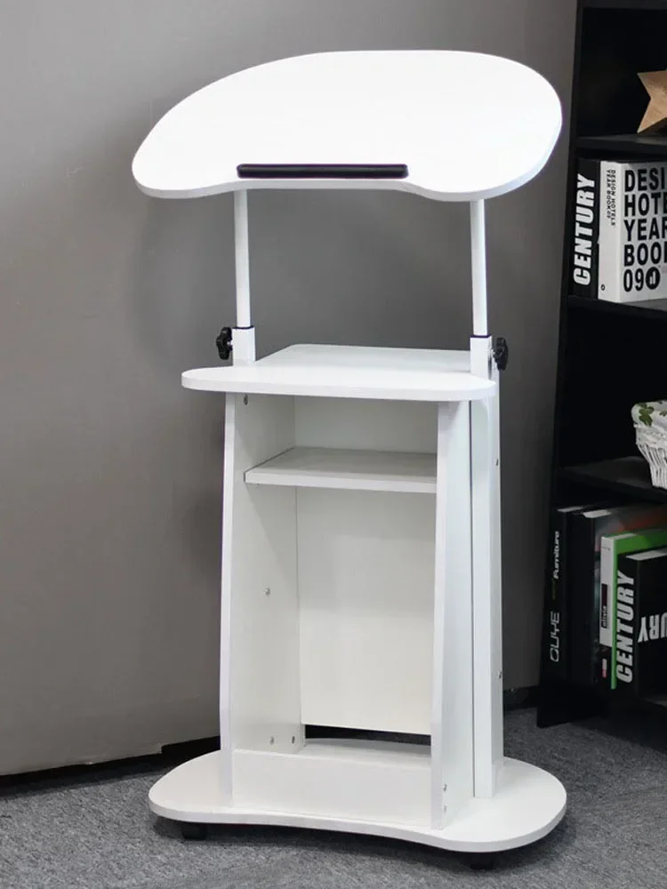 

SAT2 49 Standing and adjustable mobile computer desk, multimedia podium, welcome desk, reception desk, training class teacher's