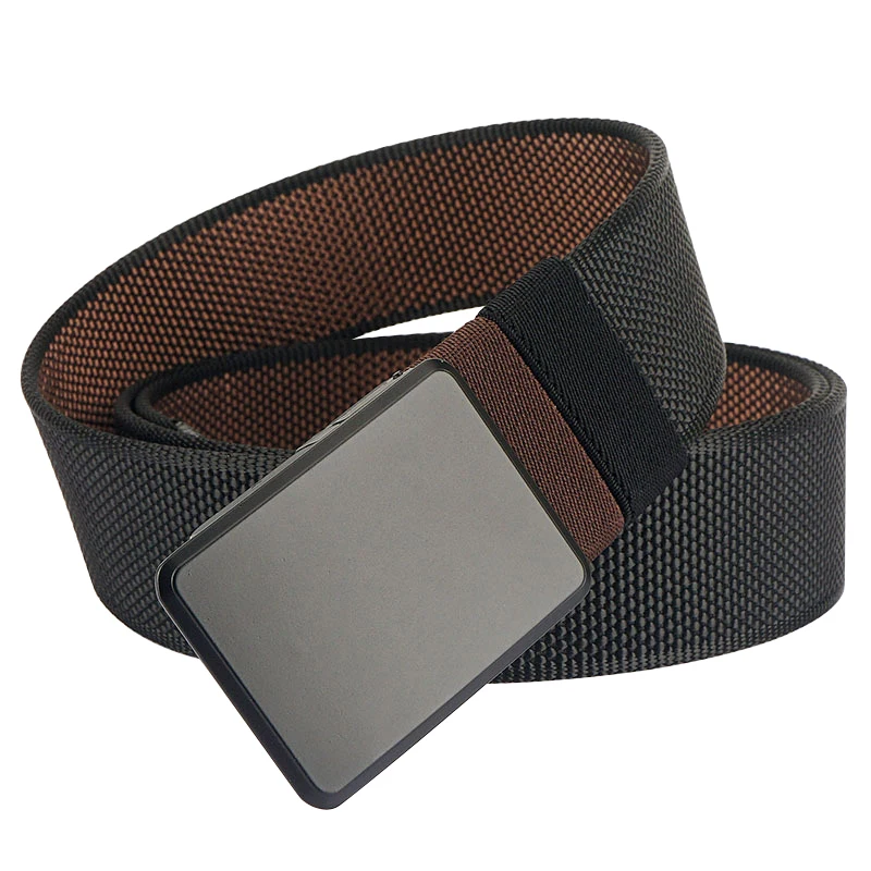 New Unisex Belt Fashion Alloy Rotating Buckle Double-tone Nylon Belt Men Belt Casual Versatile Men's And Women's Canvas Belt