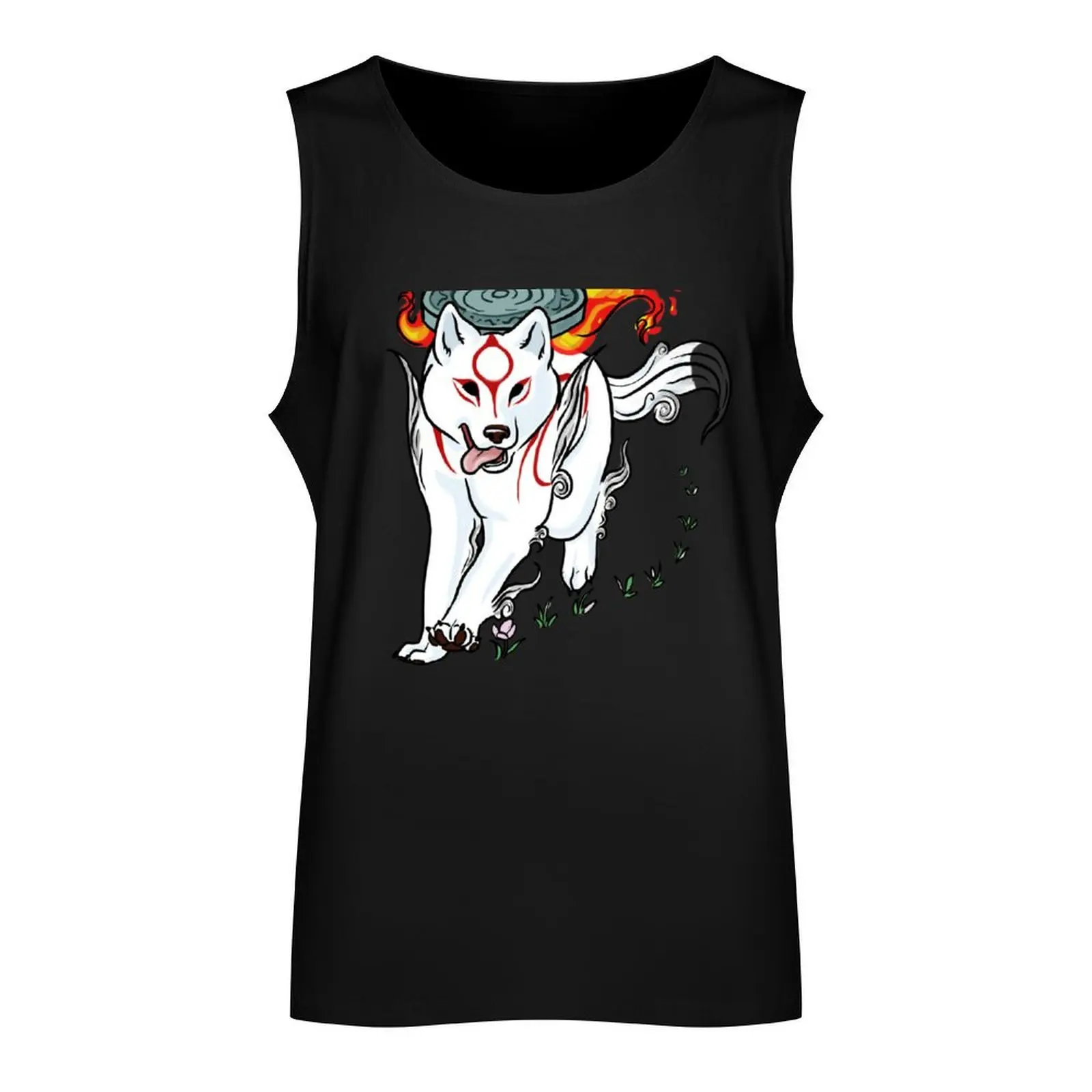 Amaterasu Tank Top Men sleeveless tee T-shirt man Men's clothes Men's gym t-shirts