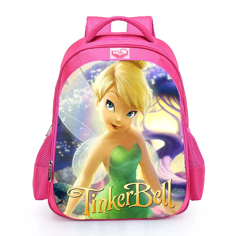 16 inch Disney Tinker Bell Children School Bags Orthopedic Backpack Kids School Boys Girls Mochila Infantil Cartoon Bags