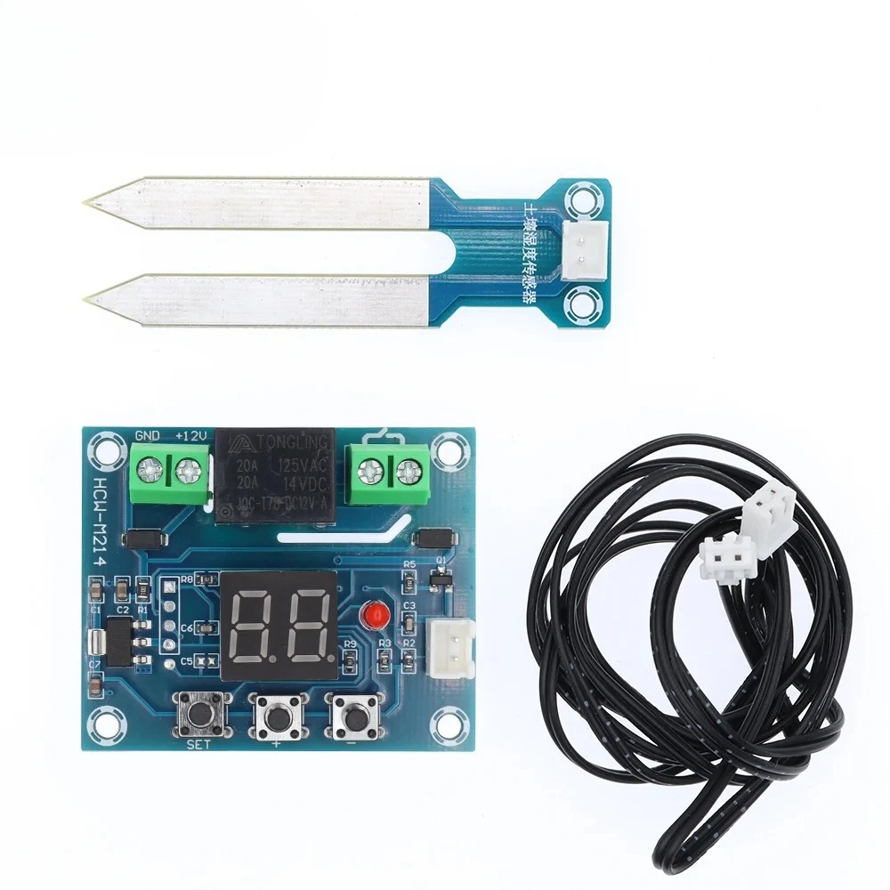 1pcs XH-M214 12V Soil Humidity Sensor Controller Irrigation System Automatic Watering Module Digital Display