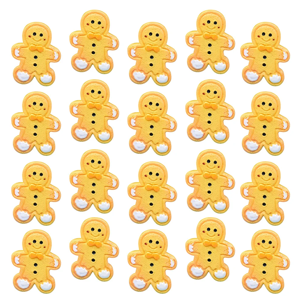 20 Pcs Christmas Accessories Gingerbread Man Tree Decor Mould Simulation Japanese