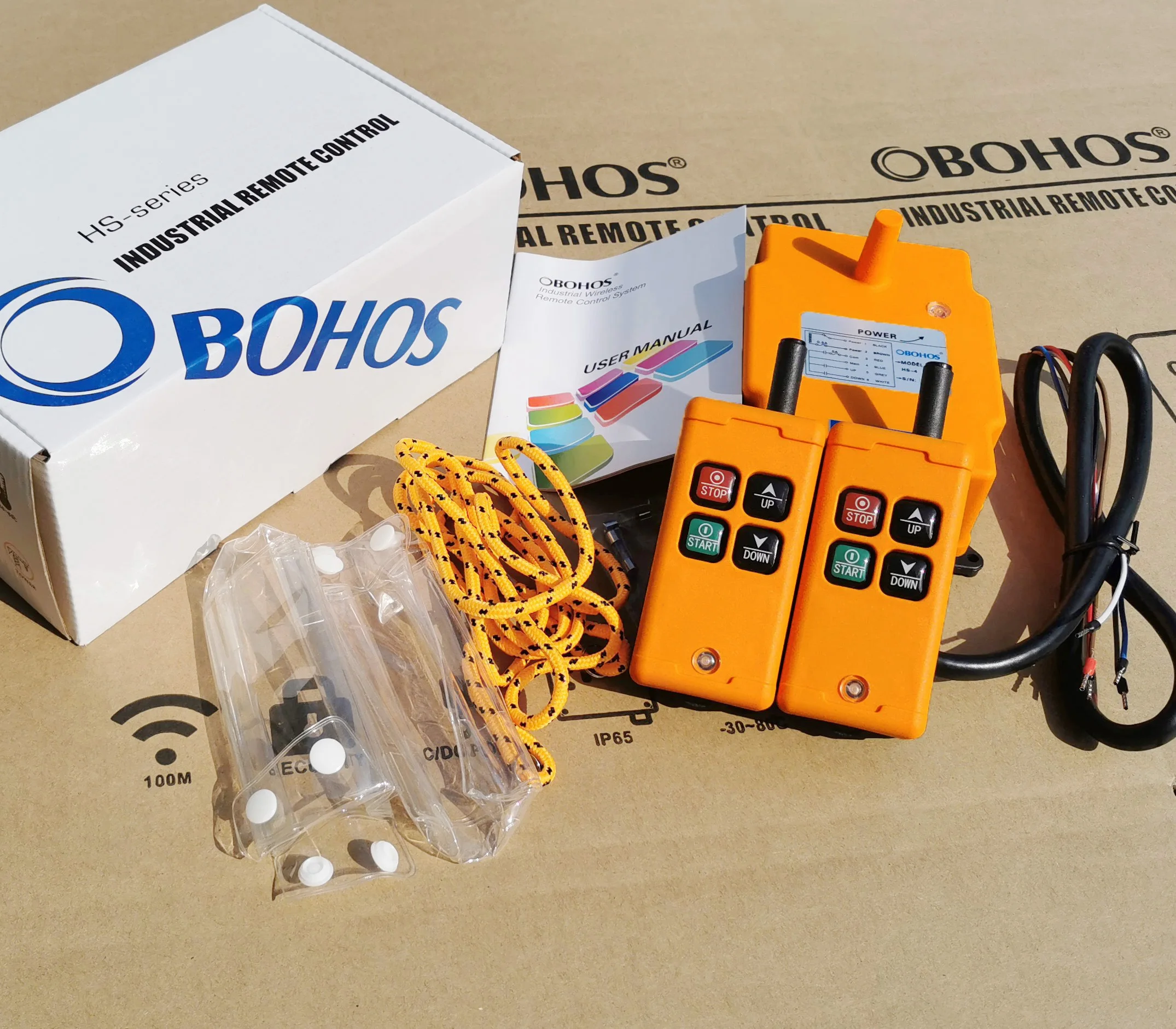 

HS-4 Industrial Industrial wireless remote control 4 Keys 1Receiver+ 2Transmitter