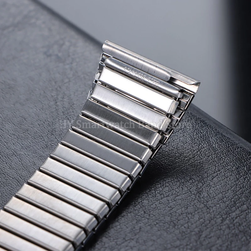 22mm Stainless Steel Elastic Watch Strap for Men Women Metal Stretch Expansion Wrist Band Universal Bracelet Watch Accessories