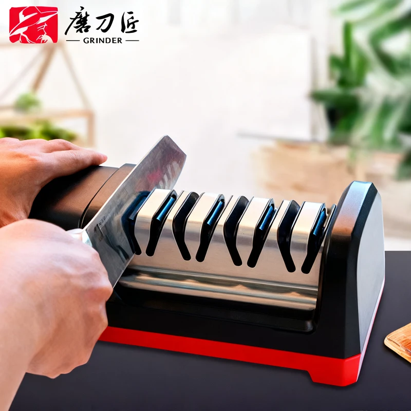 

Electric Knife Sharpening Tool Magnetic Roller Grind Grip Rotundity Grindstone 4 Pcs Replaceable Grinding Disc Rechargeable