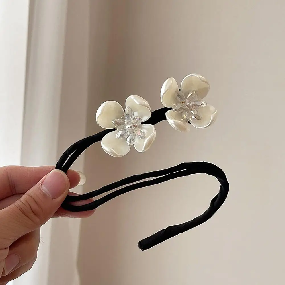 Shell Flower Hair Bun Maker Fashion Temperament Flower Bud Head Bun Maker Hair Accessory Lazy People\'s Hair Extensions Artifact