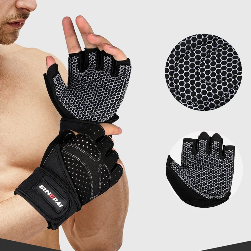 Fitness gloves, men's sports horizontal bar, anti cocoon, anti slip, wear-resistant pull up iron equipment, training dumbbell