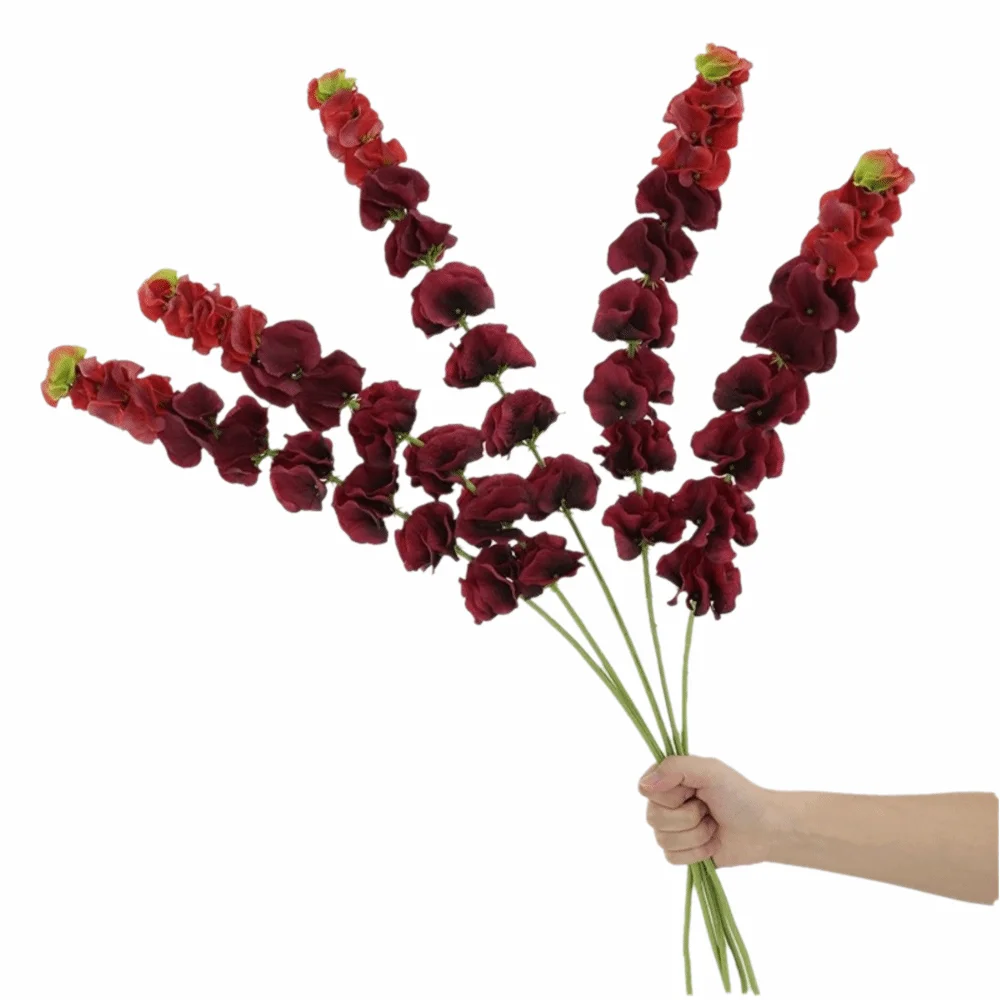 Fleurs artificielles vertes en forme de feuille de coquillage, arrangement floral, simulation de plantes artificielles, herbe clochette décorative