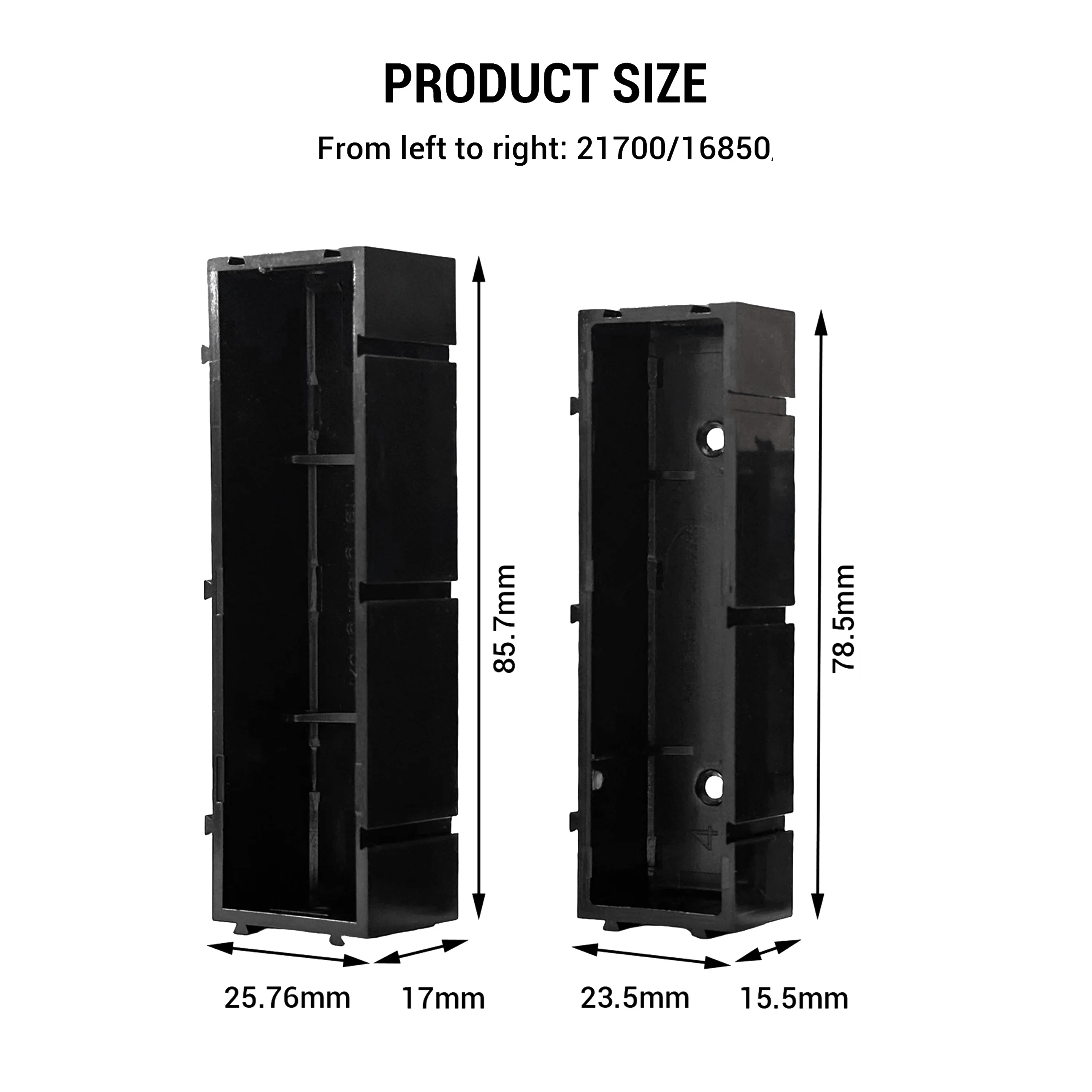 Wyjmowana, łączone do siebie puszka na baterie 18650, 5-10A, wysoki prąd, PC ABS, uchwyt do przechowywania akumulatorów, DIY Power Bank — zdjęcie produktu 5