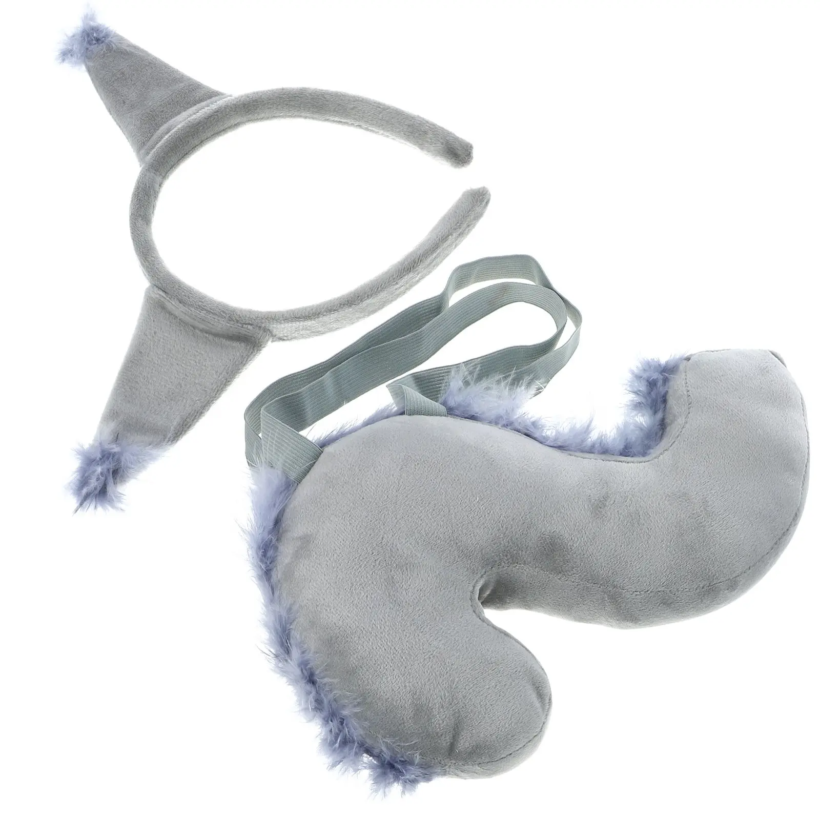 

1 set Squirrel Ear Headband Tail Set Gray Cosplay Supplies Party Accessories Adjustable Size Halloween Christmas