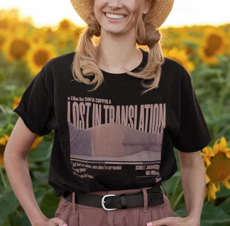 

Lost in Tokyo themed T-shirt as a fan gift Unisex pure cotton casual four season base shirt graphic t shirts y2k top