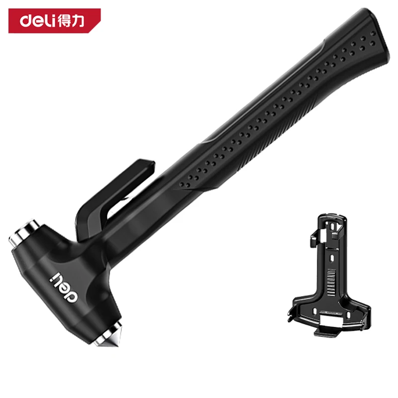 DELI Portable Car Safety Hammer Emergency Escape Tool Window Breaker Seat Belt Cutter for Car Drivers Vehicle Emergency Safety