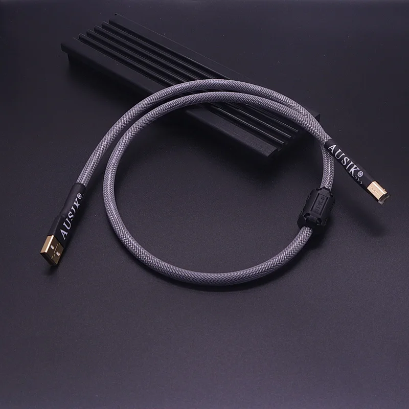 HiFi Type A To B USB Data Cable 4N OFC Canare Audio Cable for PC MP3 CD DVD Amplifier DAC AUSIK AS037