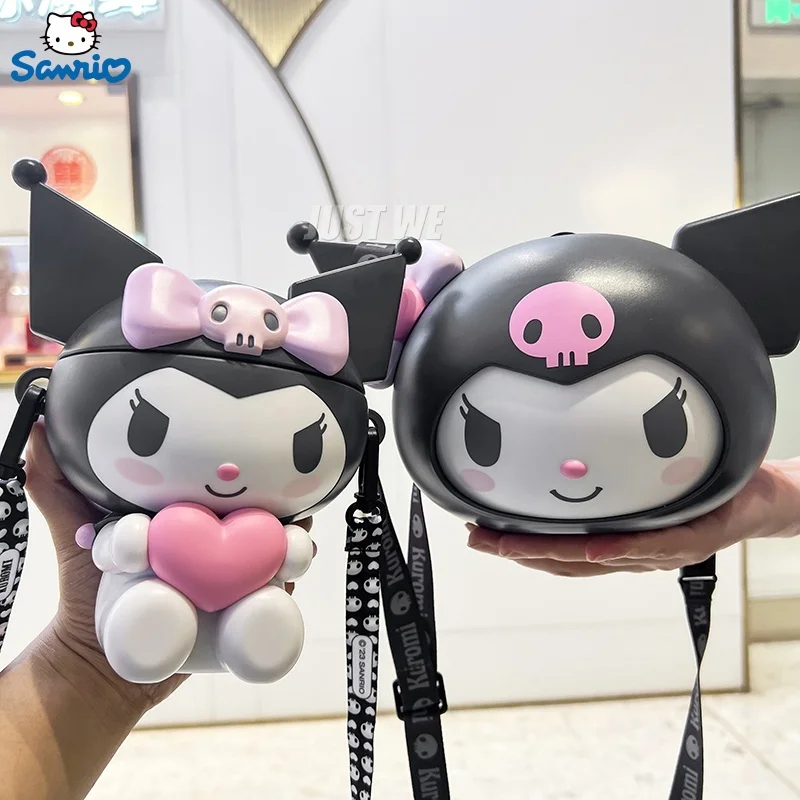 Sanrio Kawaii Kuromi kubek na wodę kreskówka wiadro popcornu Anime słodkie plastikowe przenośny czajnik dziewczyny uczeń piękne prezenty dla