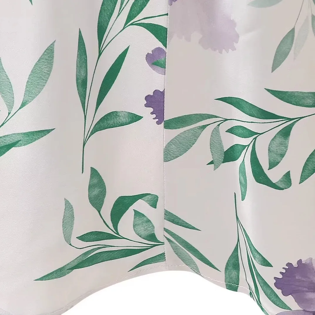 JNLEAOG Frühling Neue frauen Faion Design Farbe Seide Satin Druck ter Dr Hohe Taille A-linie Rock Sommer Casual Zipper