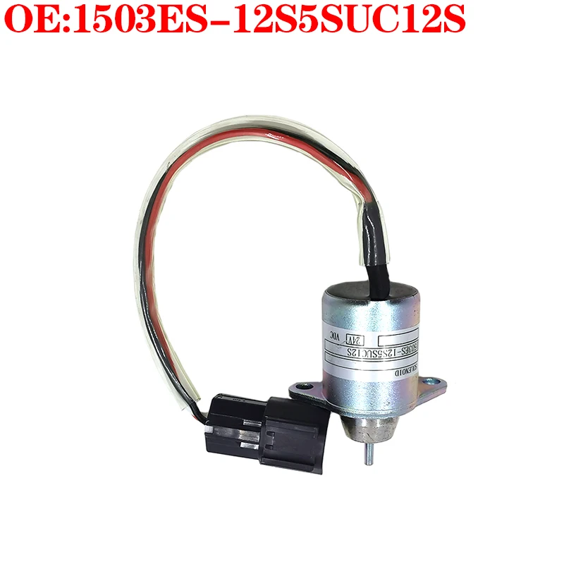 Accessories for Doosan for Daewoo DH35 DH60 DH80-7 for Hyundai R55-7 for Komatsu PC40 Flameout Solenoid Valve 1503ES-12S5SUC12S