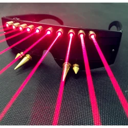 Laser Beam Glasses Christmas Halloween Party Stage Show DJ Disco Lights Dancing Rechargeable Sunglasses Nightclub Bar Props