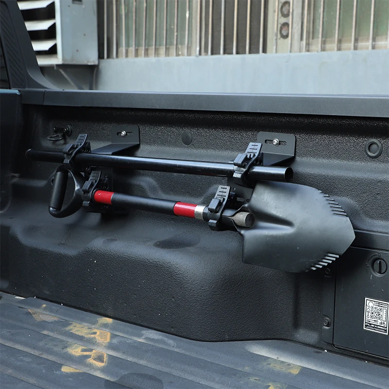 For Ford Maverick 2022-2024 Carbon Steel Black Car Back Tailgate Cargo Box Sidebar Tool Fixed Bracket Trim Car Accessories