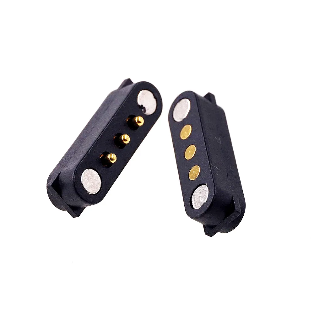 2 Pair Spring Loaded Header Male Female 2 3 5 Pins Magnetic Pogo Pin 2.8 mm Grid Strip Straight Through Hole Right Angle  2A 36V