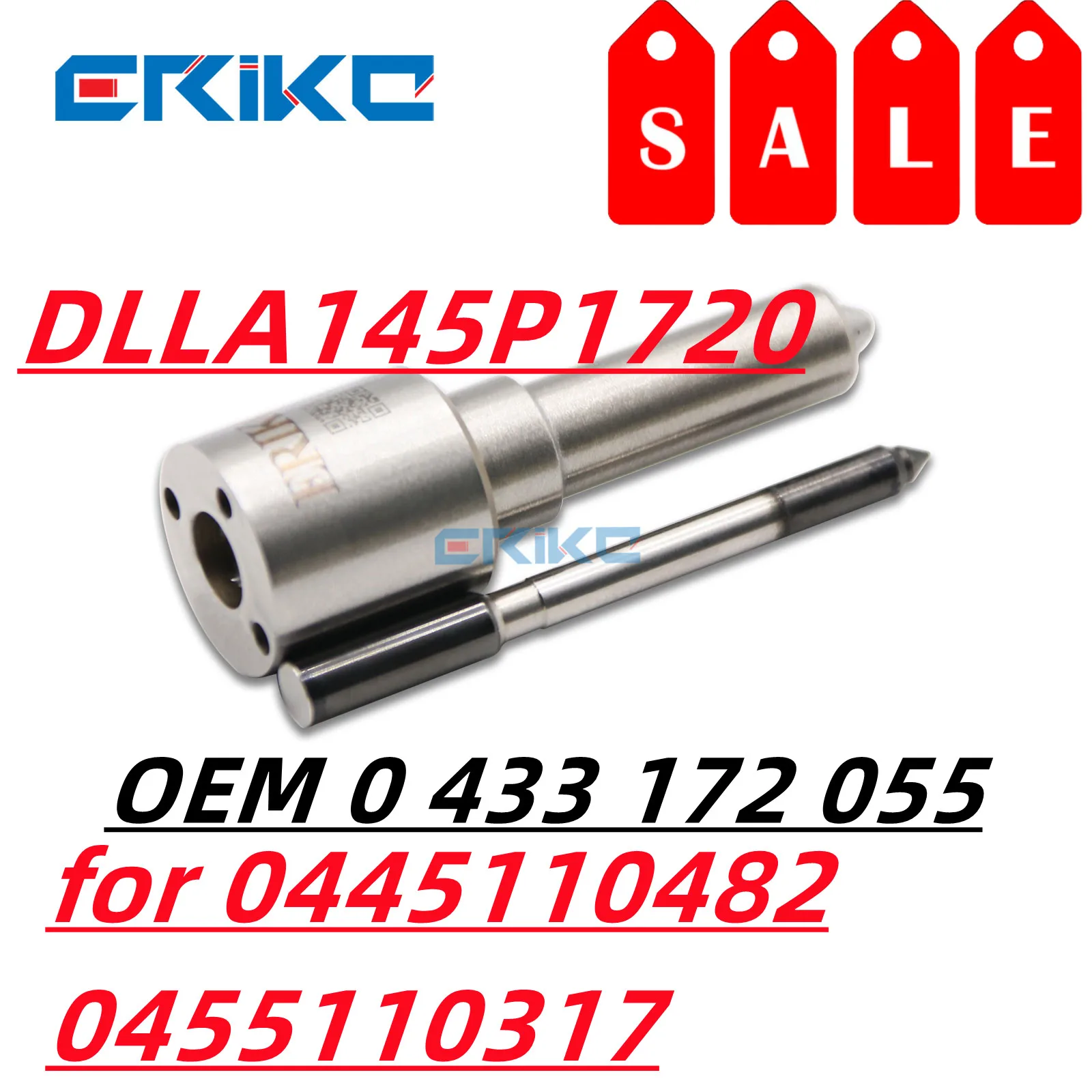 DLLA 145P1720 ERIKC DLLA145P1720 Diesel Nozzle 0 433 172 055 Common Rail Nozzle 0433172055 for 0445110482 0455110317