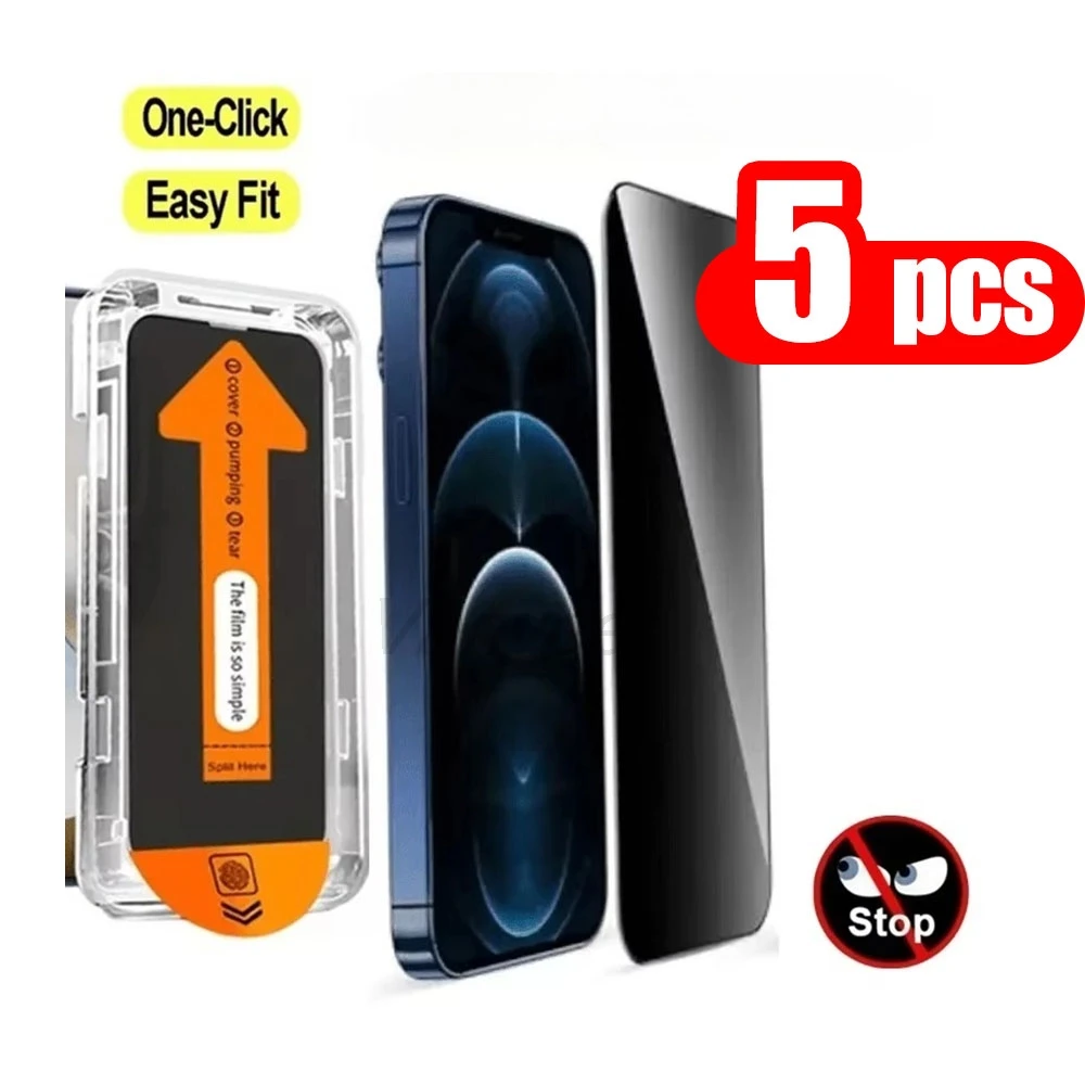 1-5PCS Anti-Spy Dust Free Installation Screen Protector For Xiaomi 15T Pro 15T 14T 11 Lite 11T 10T Lite 13T 12T Tempered Glass